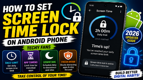 How to Set Screen Time Lock on Android Phone in 2026 – Techy Fans